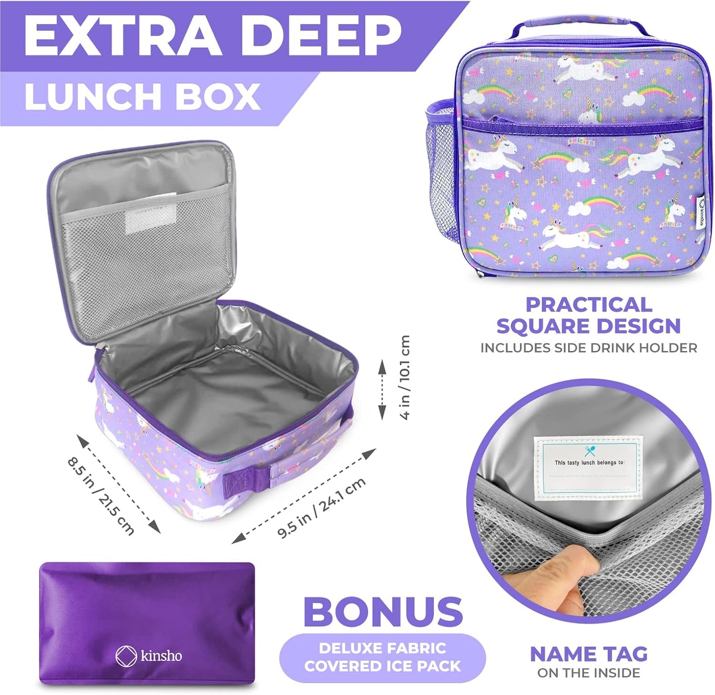 kinsho Lonchera con bolsa de hielo