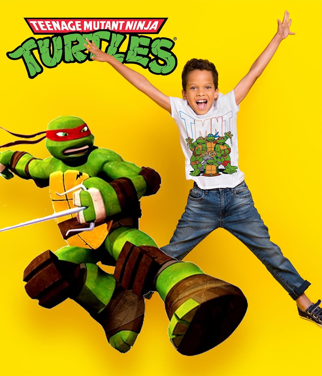 Camisetas de las Tortugas Ninja Hunter Green/White/Black Years