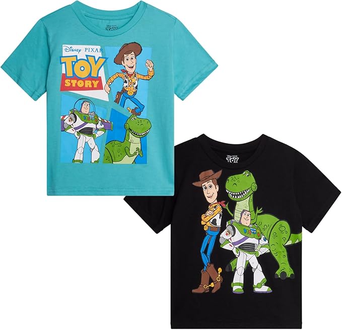 Disney Camiseta Pixar Toy Story, paquete de 2 camisetas