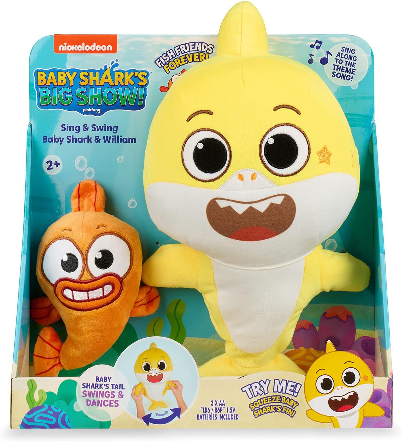 Juguetes musicales de peluche cantar y columpiar, paquete de 2 unidades Juguete Baby Shark