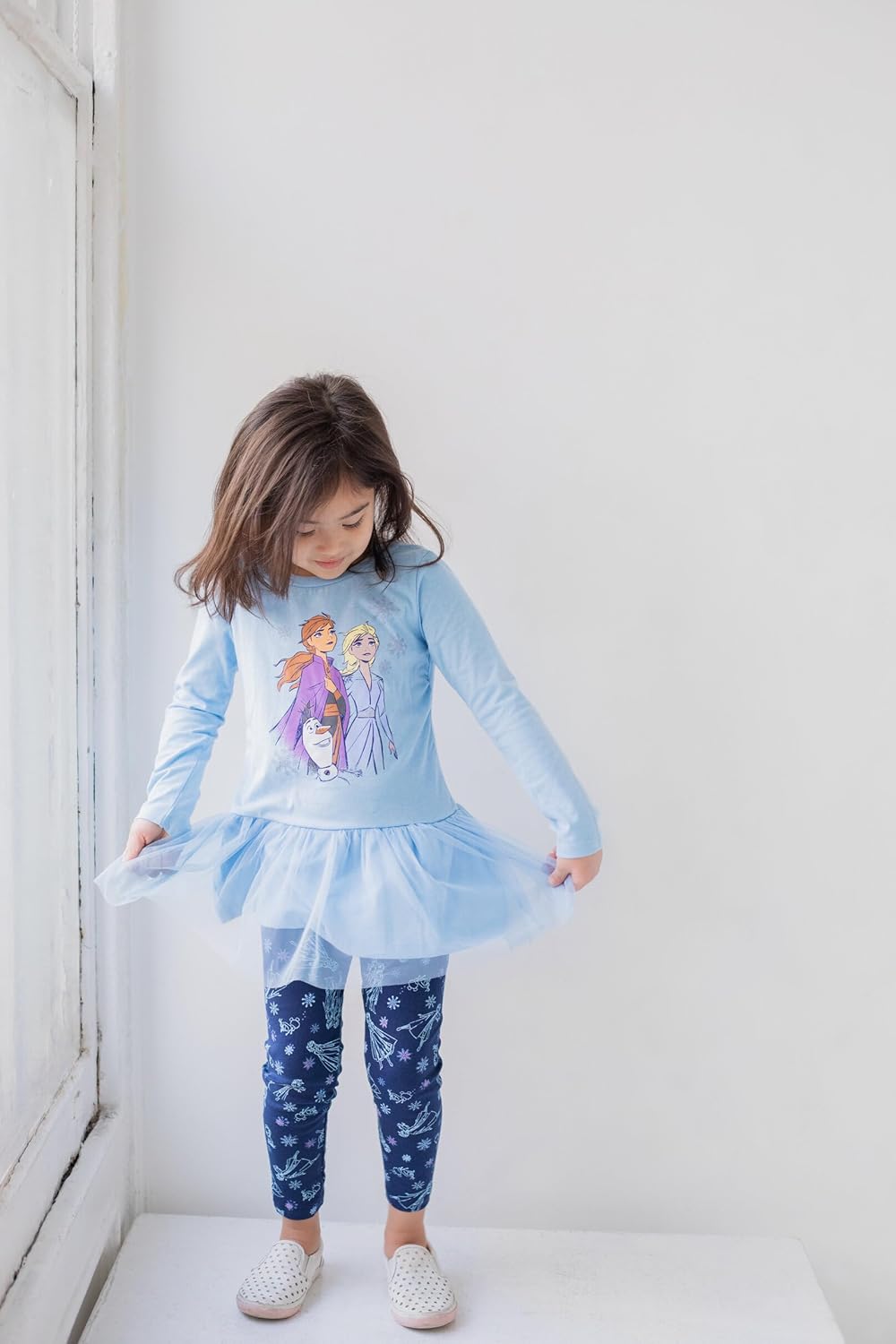 Disney Frozen Elsa Anna Frozen - Conjunto de camiseta y leggings