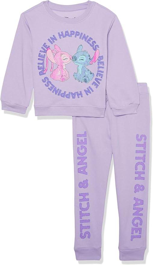 Disney Stitch -Conjunto de sudadera y pantalón deportivo de forro polar