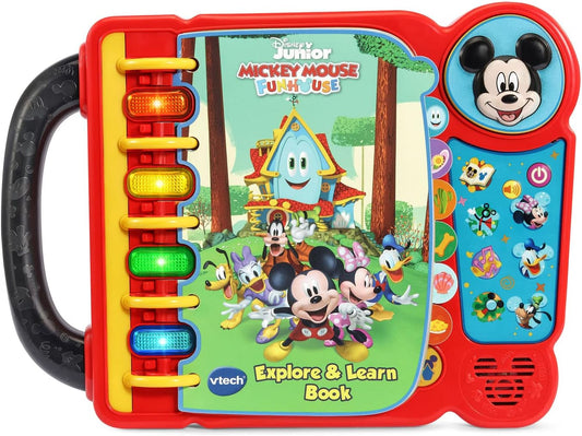 Libro para explorar y aprender de la Casa de la Diversión de Mickey Mouse de VTech