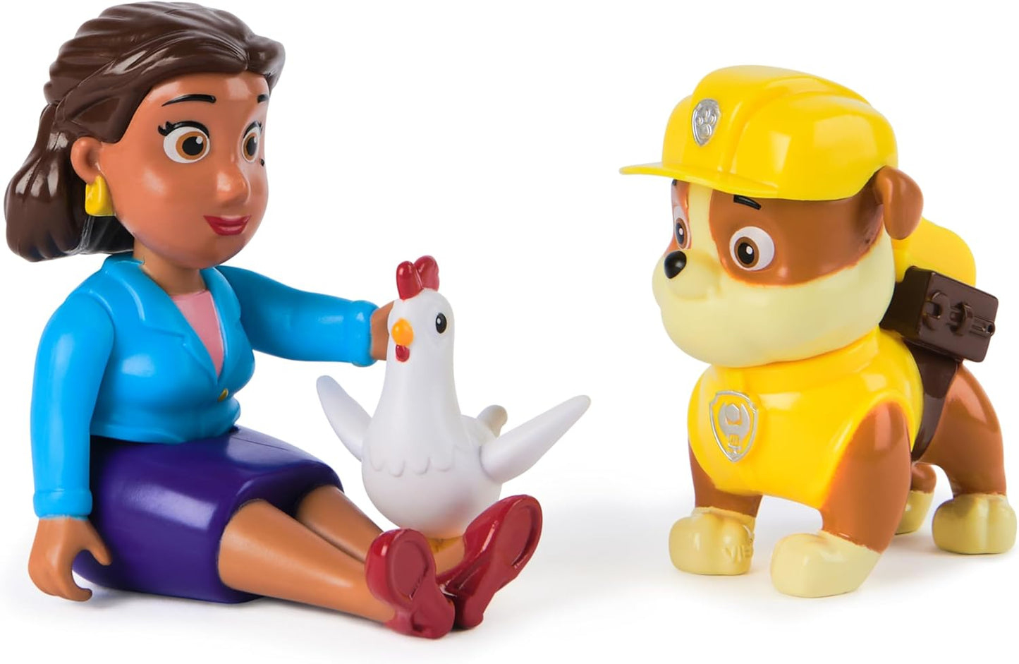 Paw Patrol Figuras de Rubble, Mayor Goodway y Chickaletta