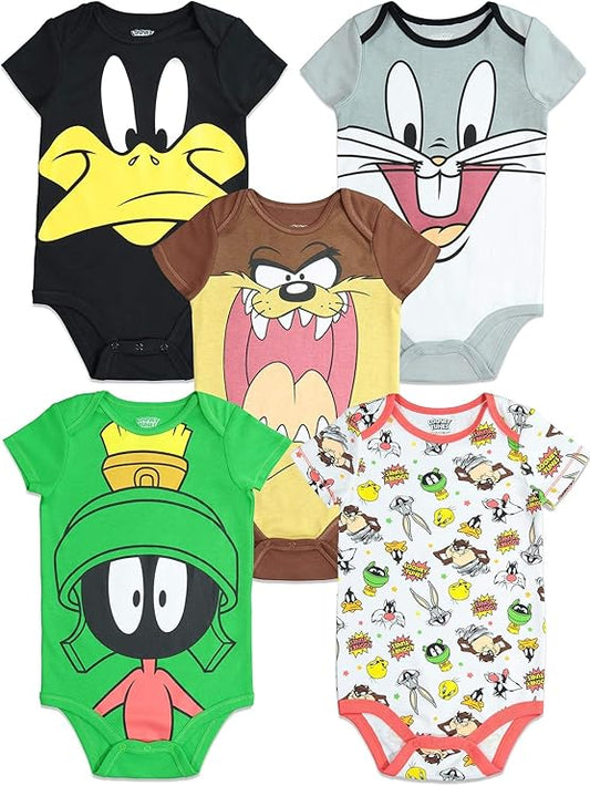 WARNER BROS LOONEY TUNES  Paquete de 5 mamelucos
