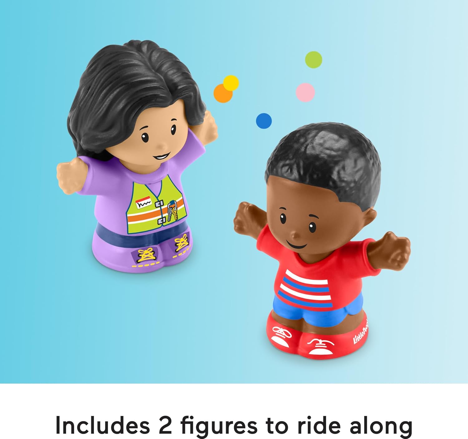 Fisher-Price Little People - Bus escolar de juguete para niños pequeños con 2 figuras