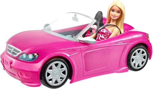Barbie convertible y paquete de muñeca