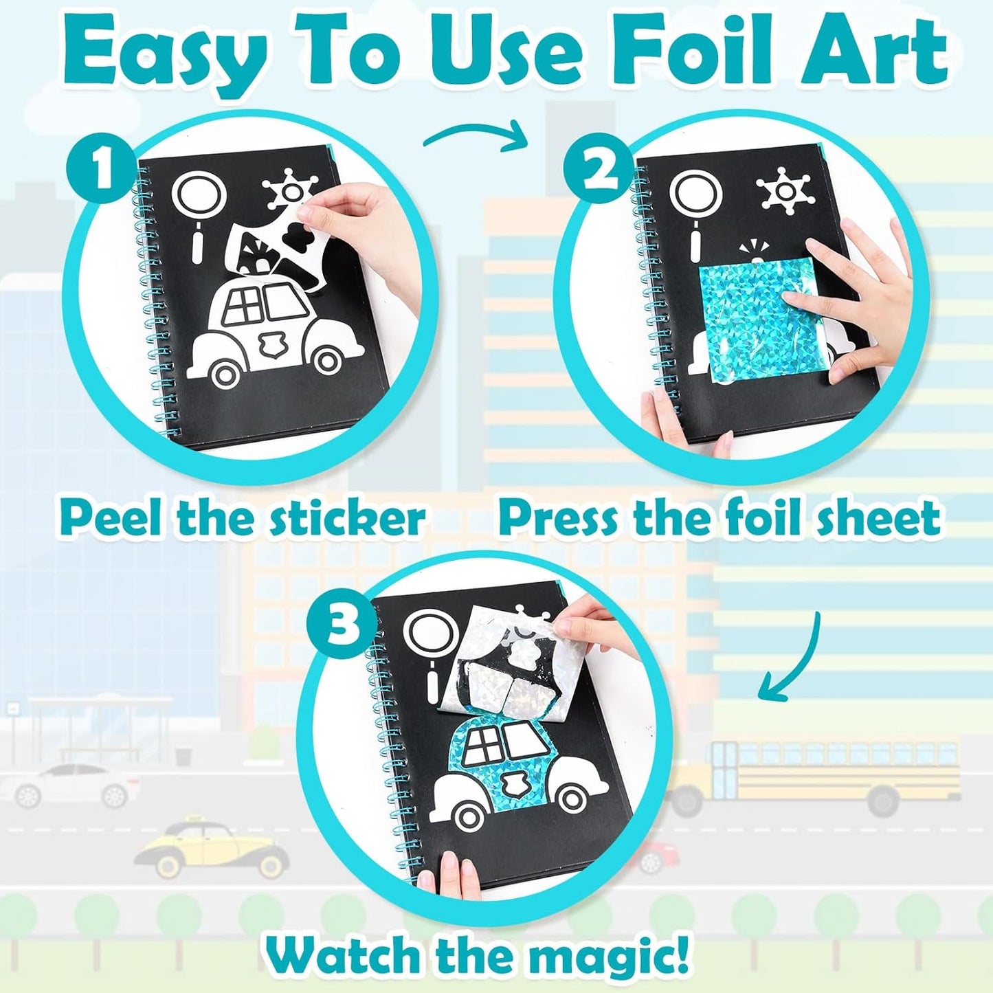 Kit de manualidades con papel de aluminio