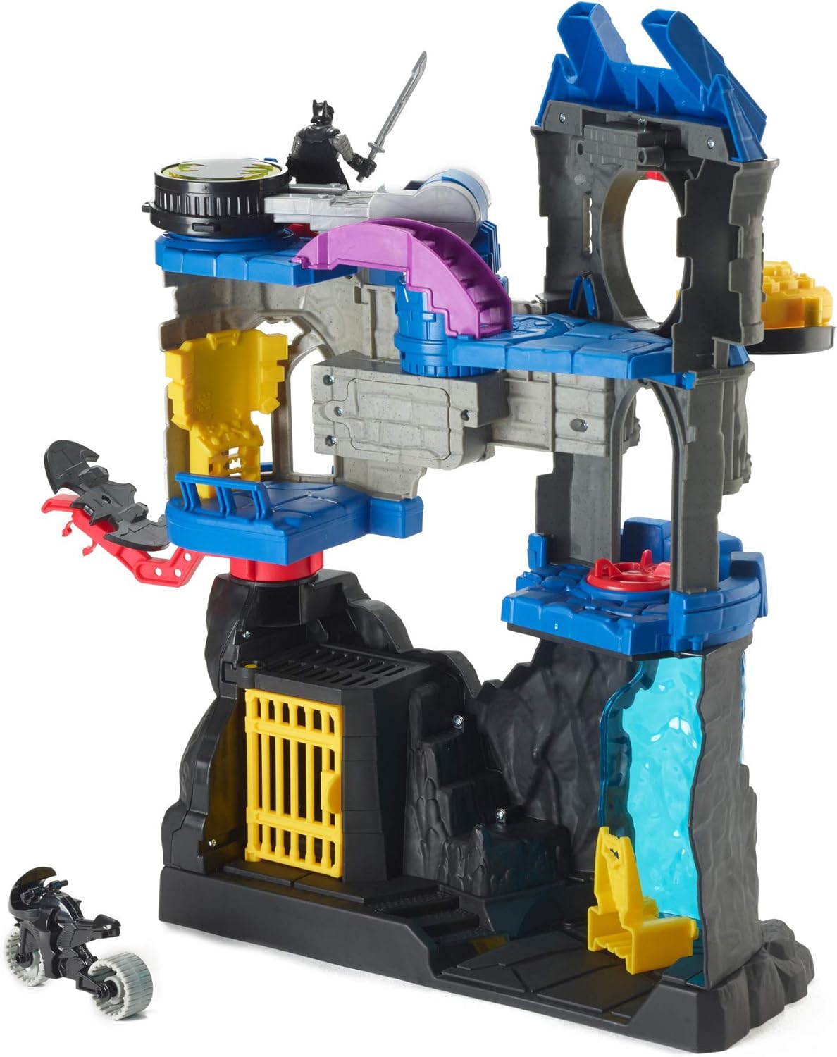 Fisher-Price Imaginext DC Super Friends - Juego de baticueva de Wayne Manor con figura de Batman y accesorios