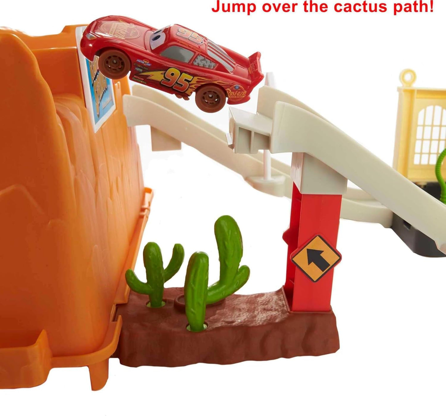 Mattel Disney and Pixar Cars Track Set con auto de juguete Lightning McQueen 