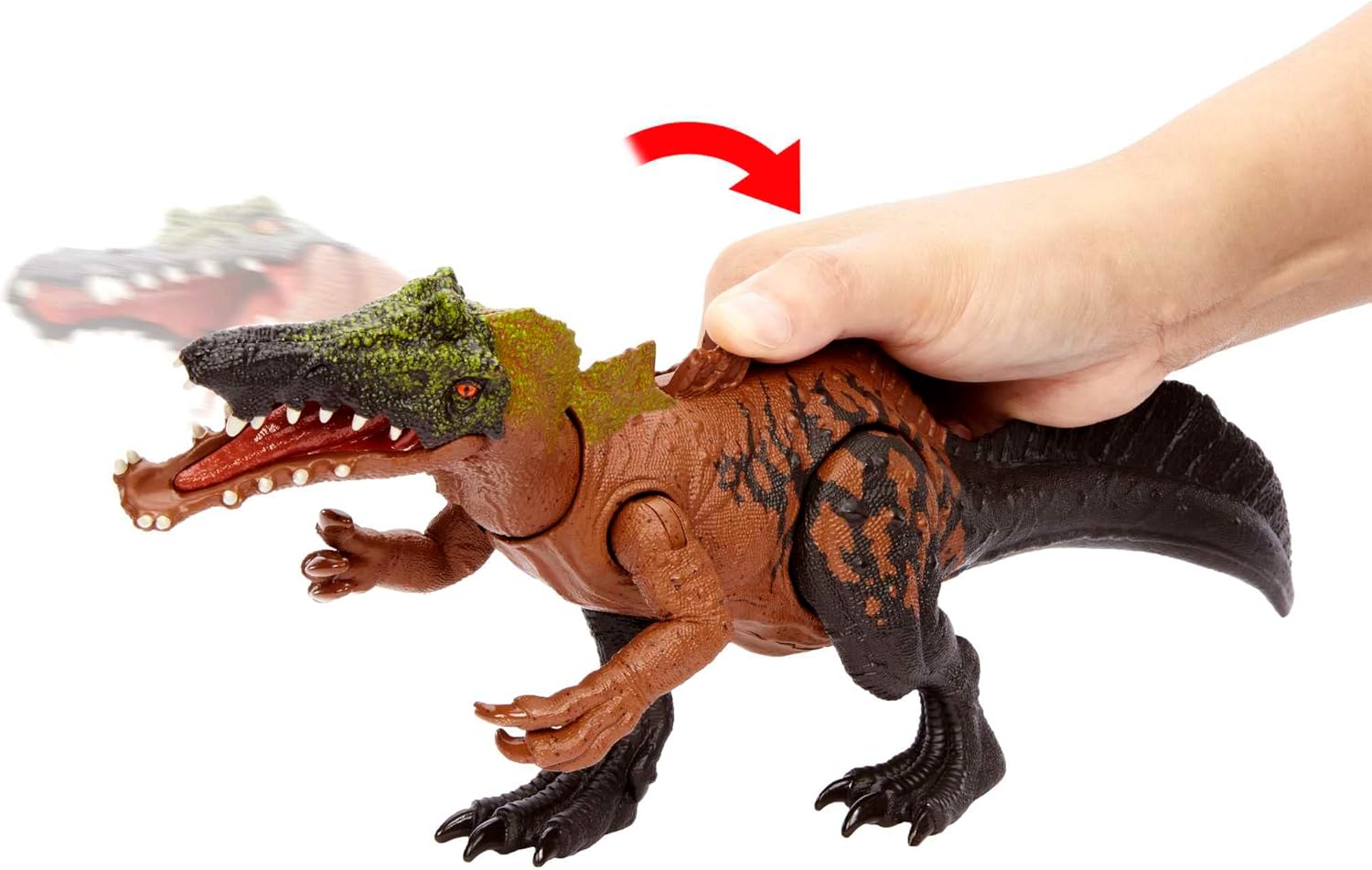 Mattel Jurassic World Wild Roar - Juguete de dinosaurio con sonido y movimiento de ataque