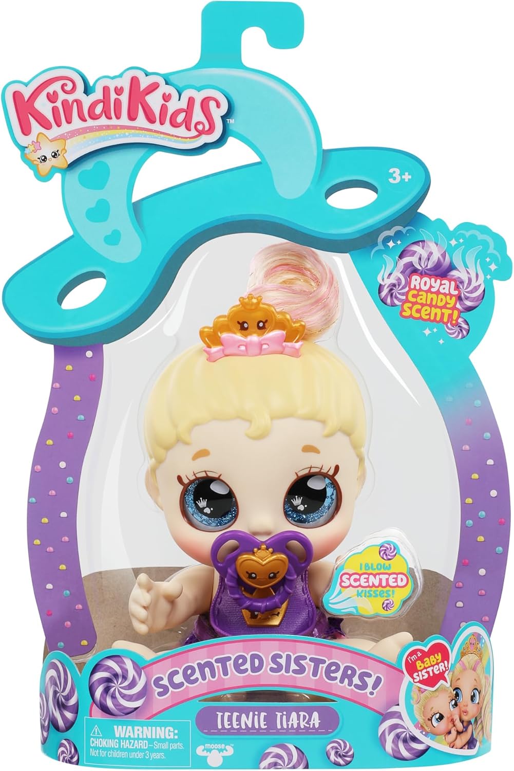 Kindi Kids Muñecas perfumadas de 6.5 pulgadas y 2 accesorios - Teenie Tiara