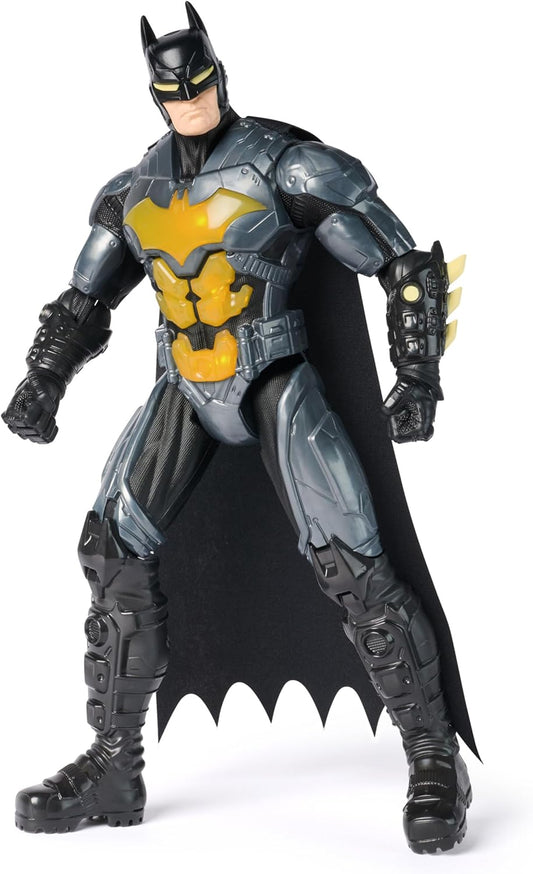 DC Comics, Batman Night Flare Figura de acción iluminada de 12 pulgadas con 24 sonidos y frases