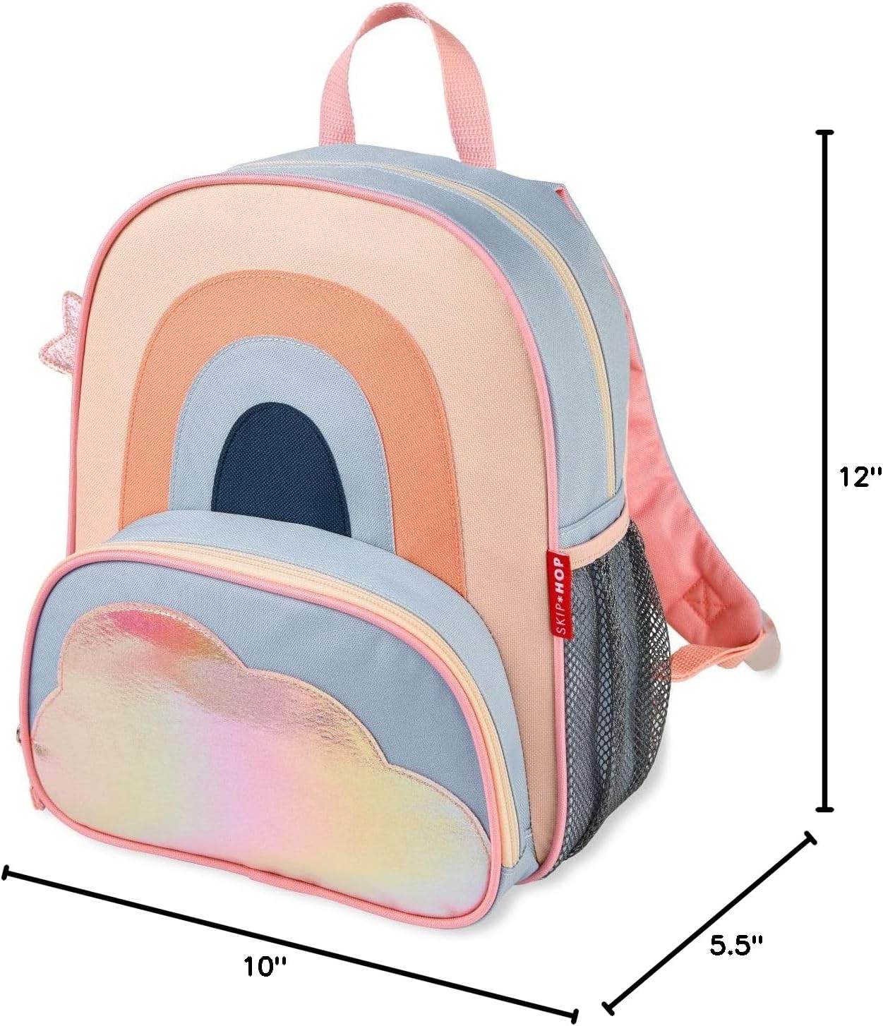 Skip Hop Sparks Mochila para niños pequeños arcoíris 12"Pulgadas 