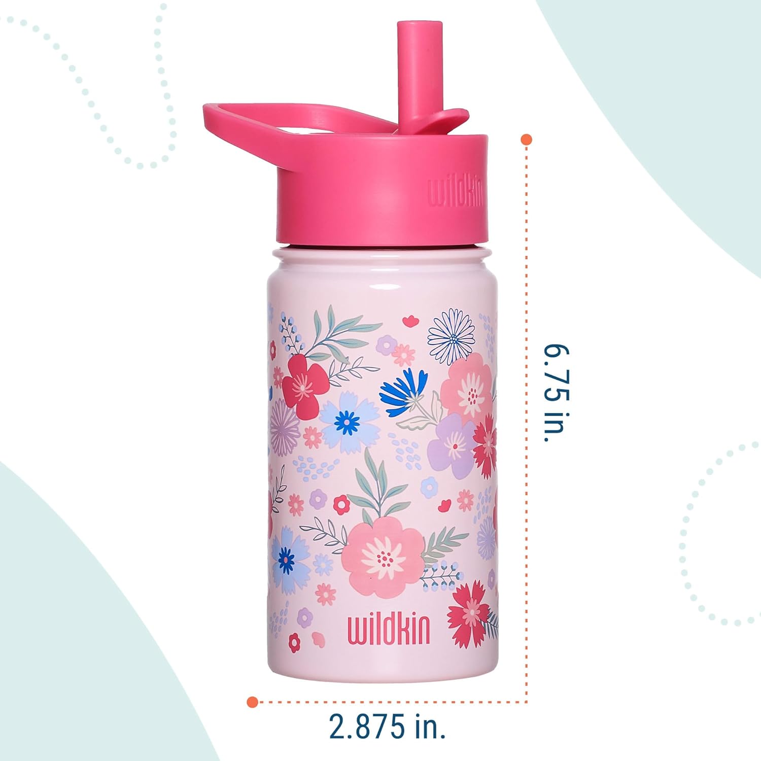 Wildkin Botella de agua reutilizable de acero inoxidable 