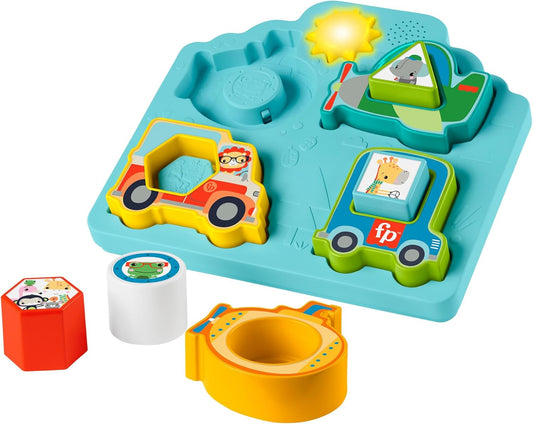 Fisher-Price Juguete de clasificación para bebés con formas y sonidos rompecabezas