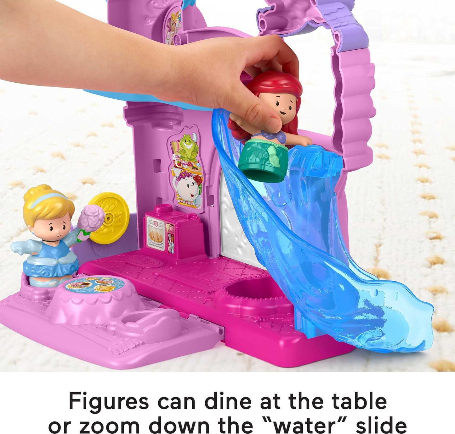 Fisher-Price Little People - Juguete de princesa de Disney Play & Go Castle, juego portátil para juegos de simulación