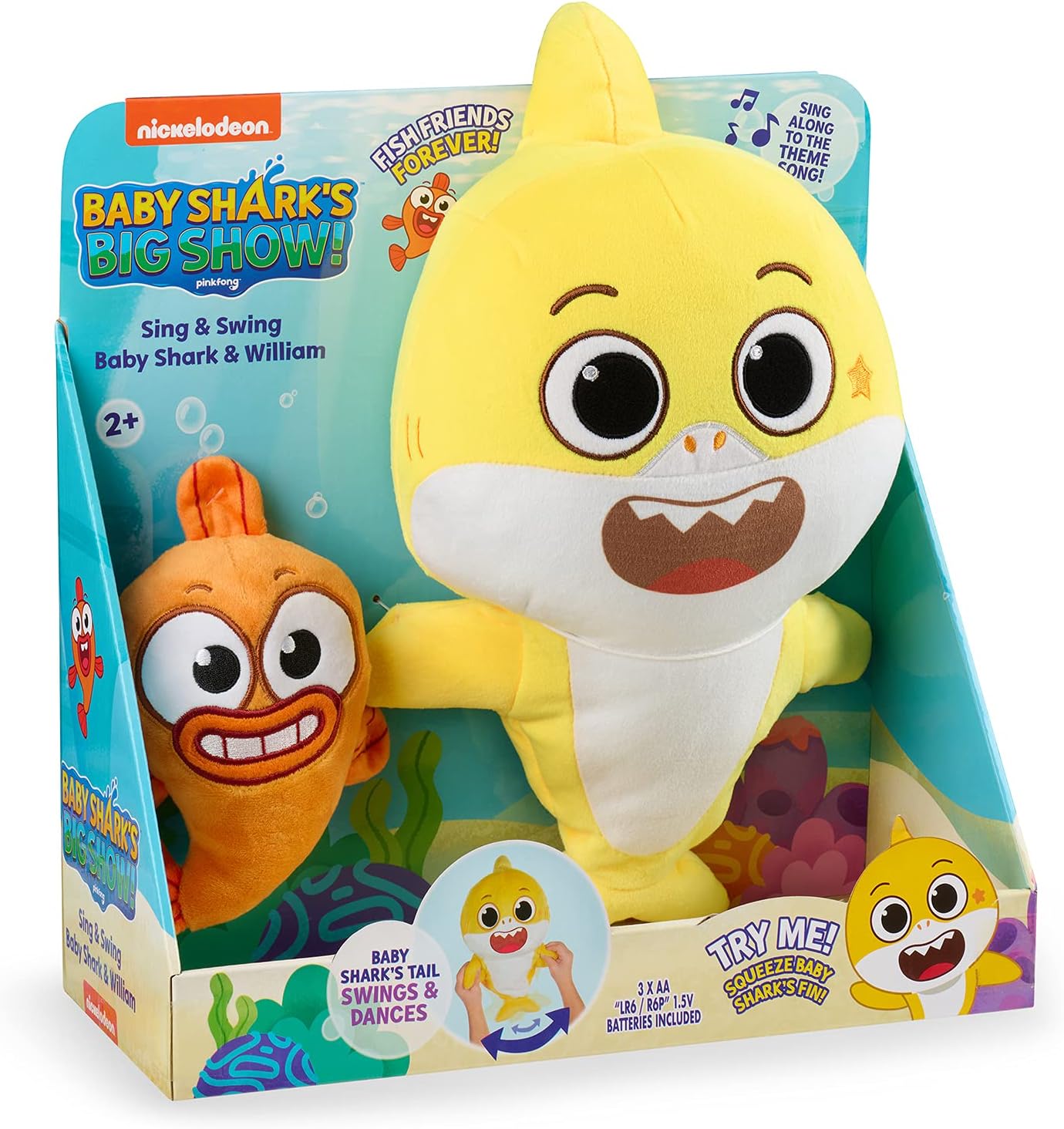 Juguetes musicales de peluche cantar y columpiar, paquete de 2 unidades Juguete Baby Shark