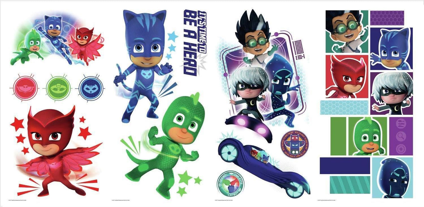 PJ Masks Calcomanías de pared para despegar y pegar