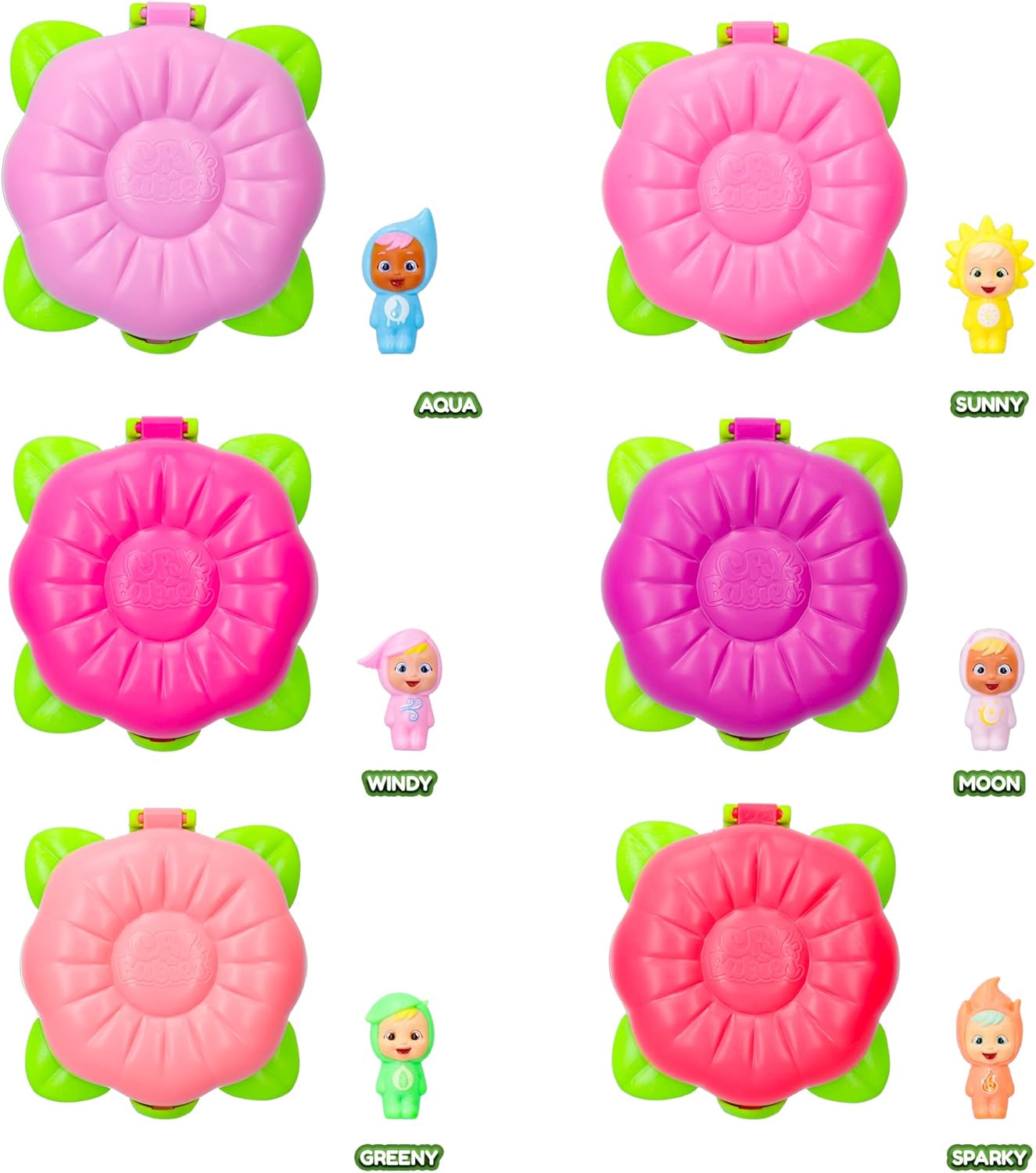 Cry Babies Little Changers - Juego compacto de flores ecológicas en miniatura (los estilos pueden variar)