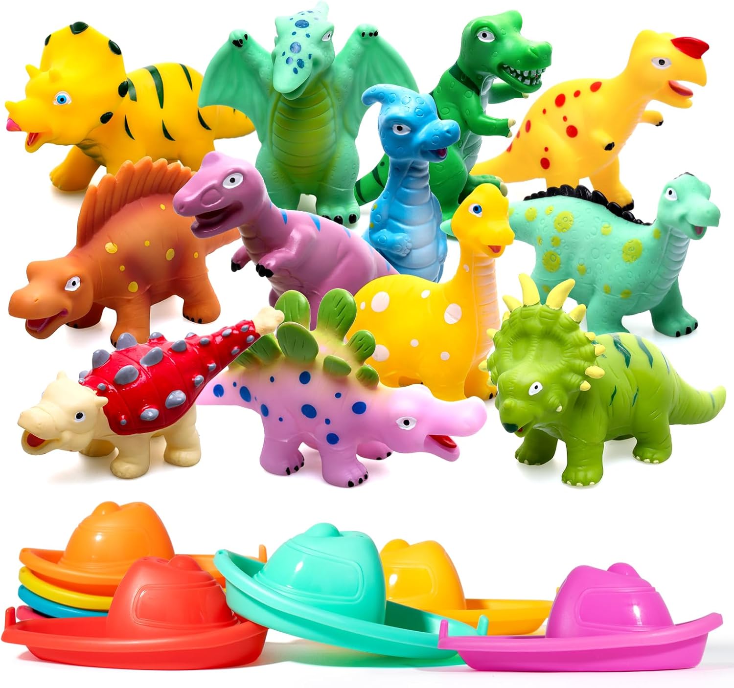 Juguetes de baño de dinosaurios