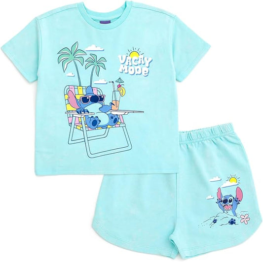 Disney Stitch - Conjunto de camiseta de manga corta y pantalones cortos