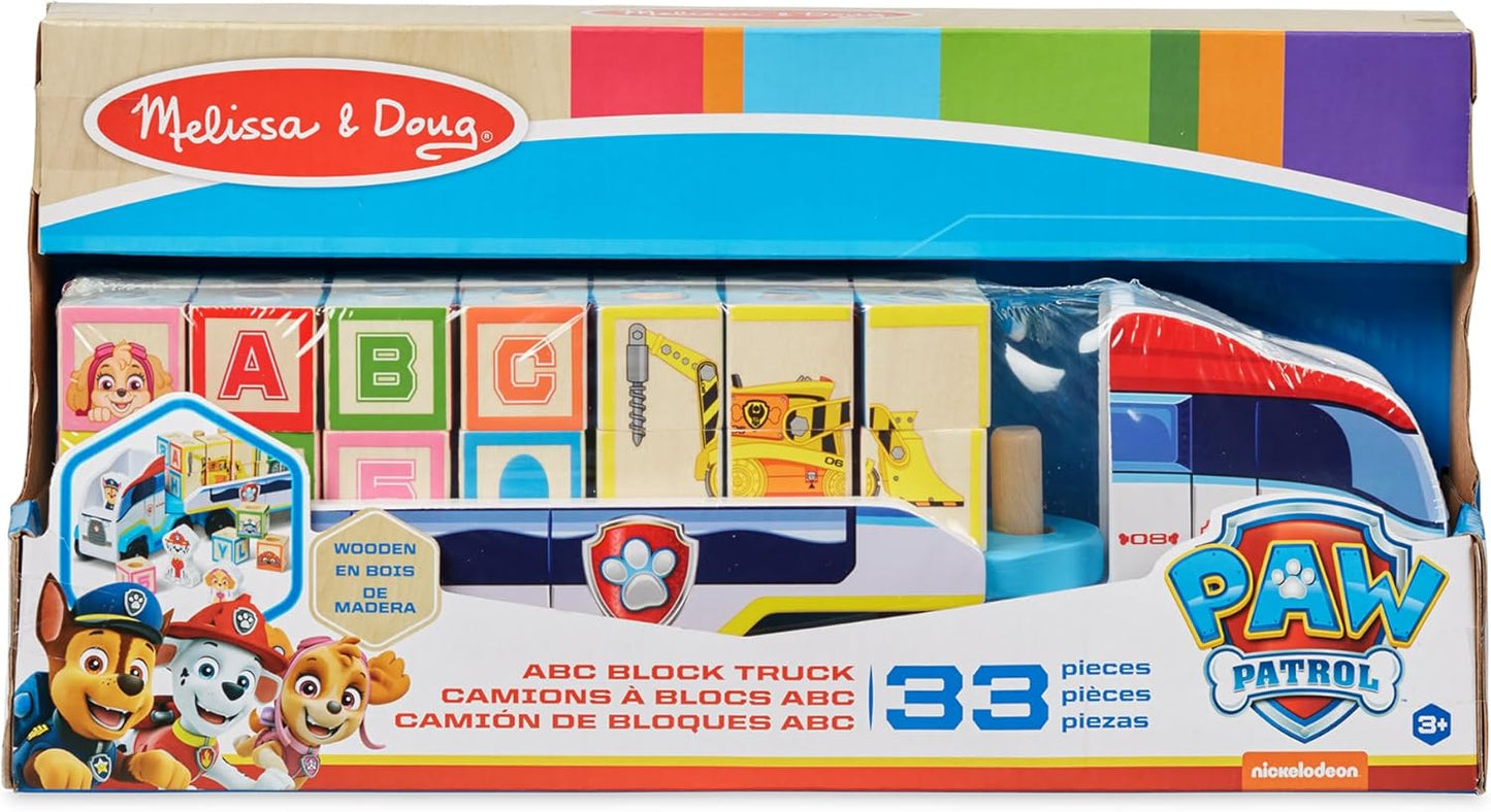Melissa & Doug Camión de madera ABC de la Patrulla Canina