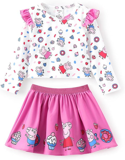 Peppa Pig Conjuntos de falda de manga larga