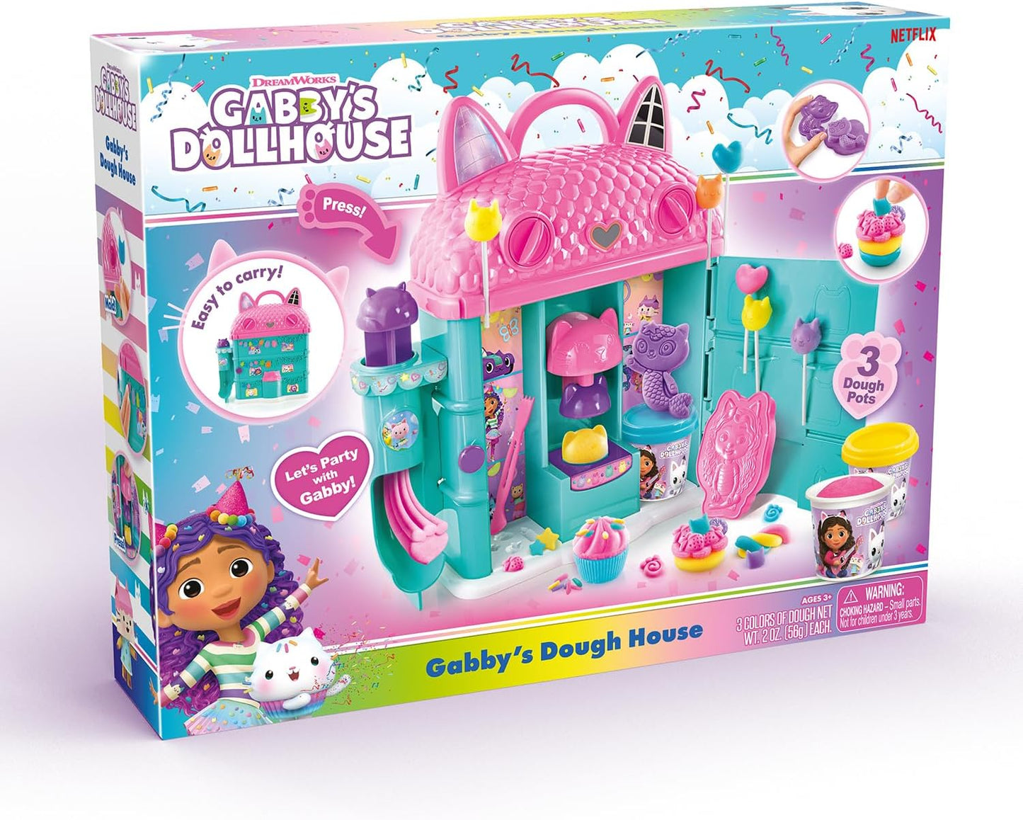 Gabby’S Dollhouse Esculpiar, moldear y dar forma a la masa colorida 