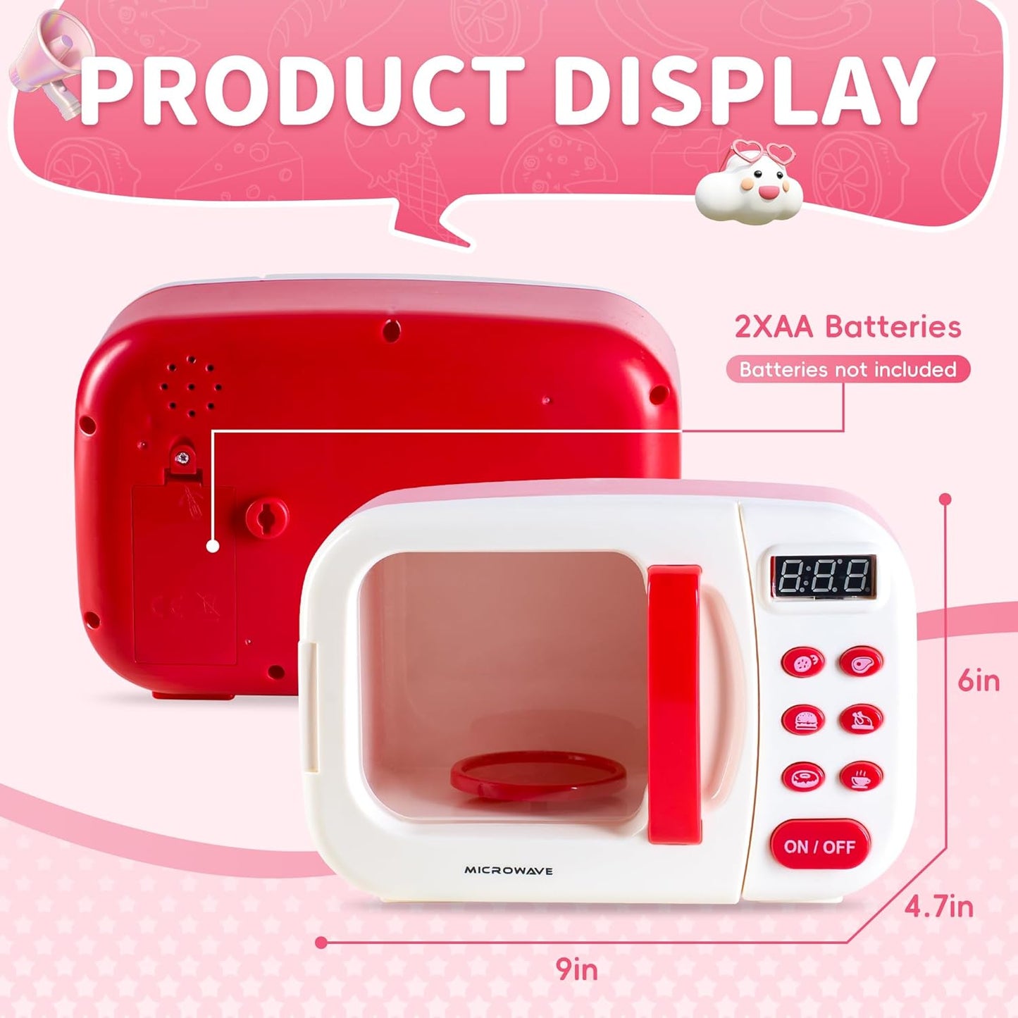 Juguetes de microondas con luz y sonido