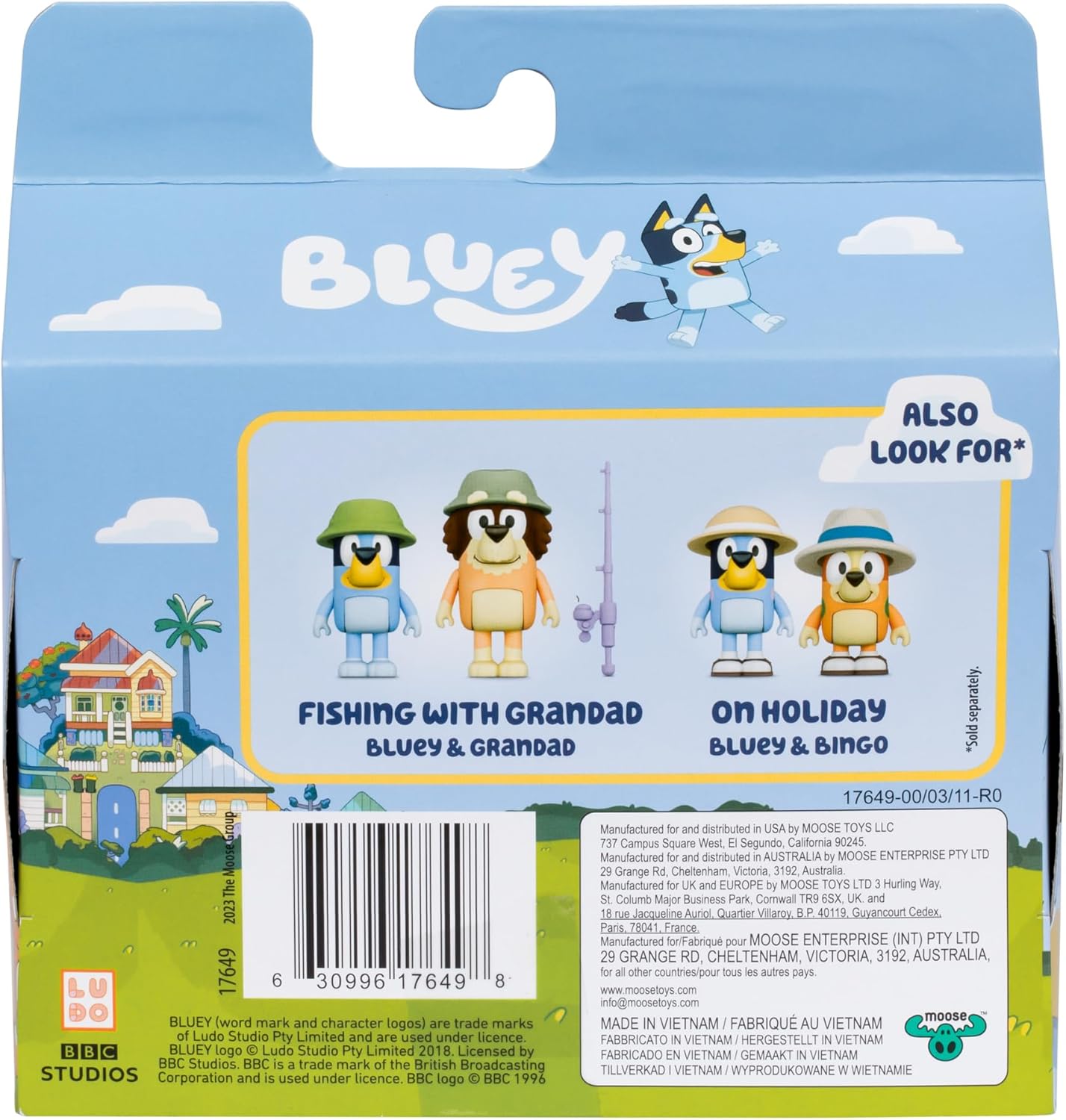 Bluey Paquete de 2 figuras – Disfraces de animales