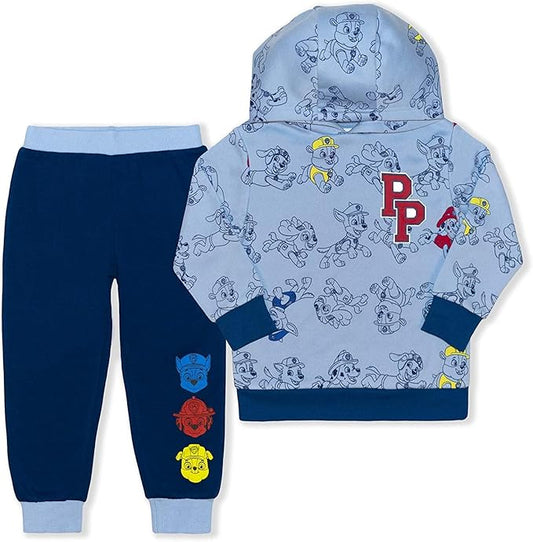 Paw Patrol Nickelodeon Chase, Rubble and Marshall - Conjunto de sudadera con capucha y pantalones deportivos