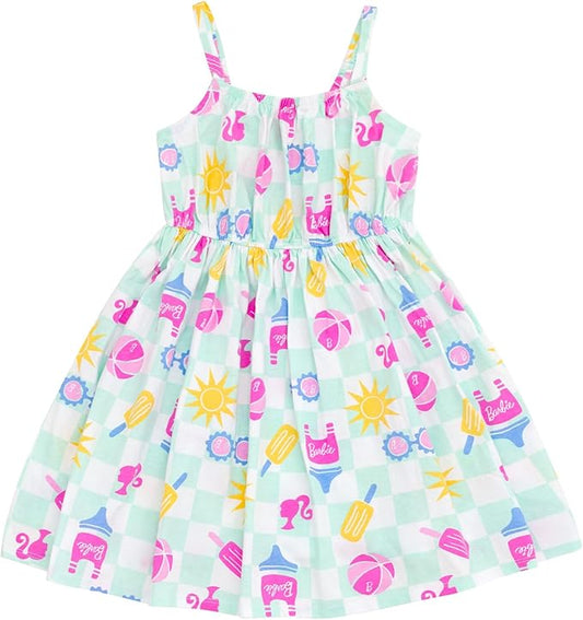 Barbie Vestido de tirantes con cuello cuadrado