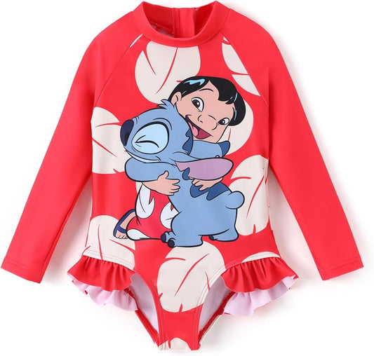 Disney Stitch - Traje de baño de una pieza con protección UPF 50+