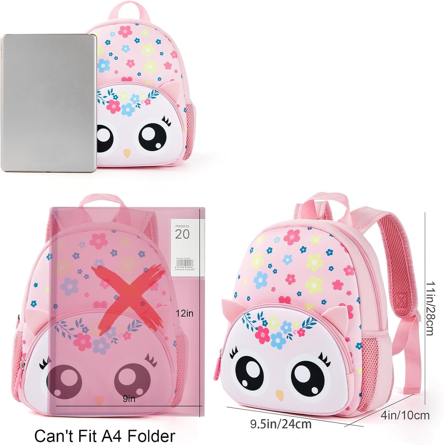 Mochila preescolar 10.2 Pulgadas de alto