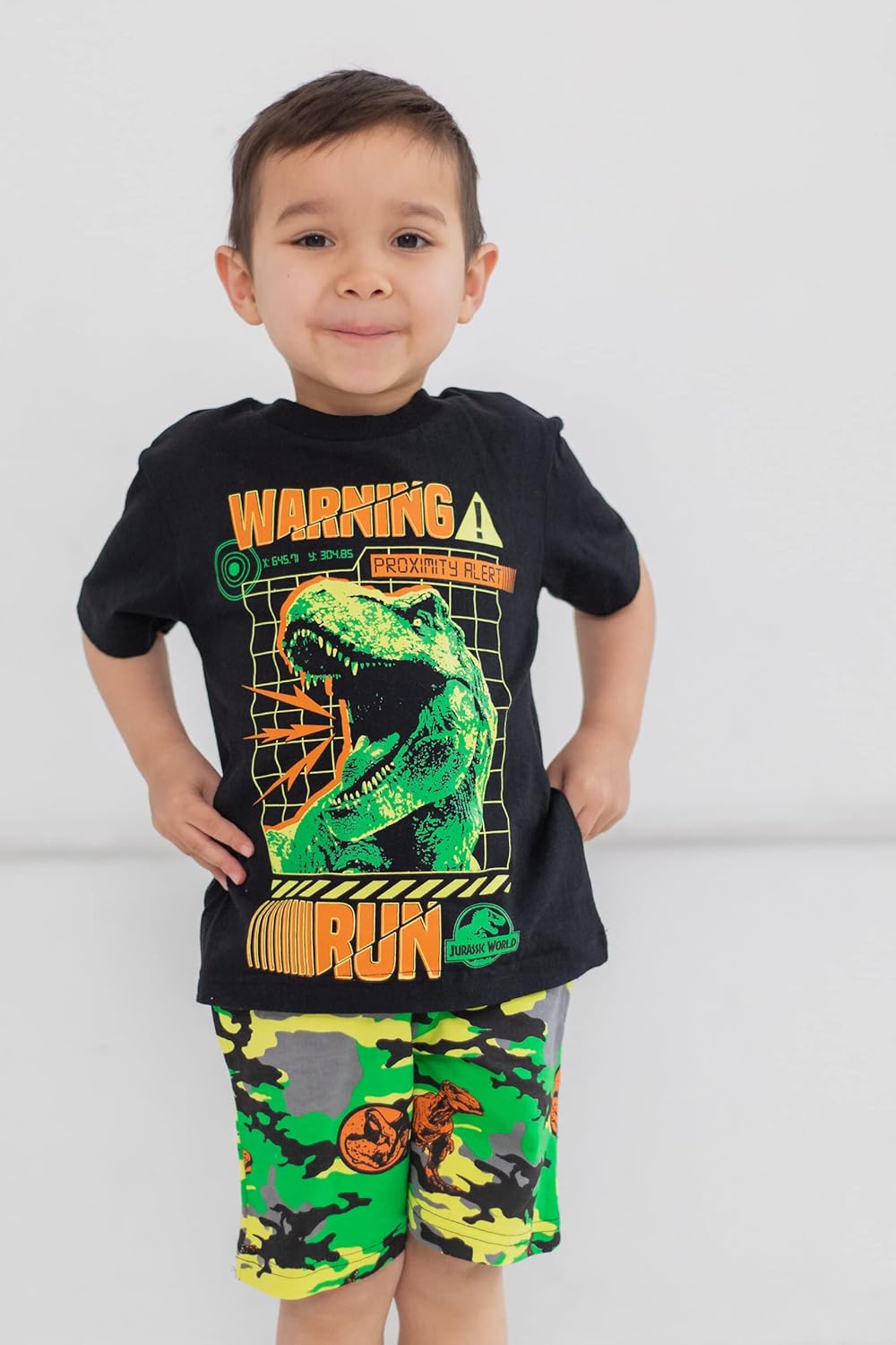 Jurassic World Conjunto de camiseta y pantalones cortos Dinosaurios