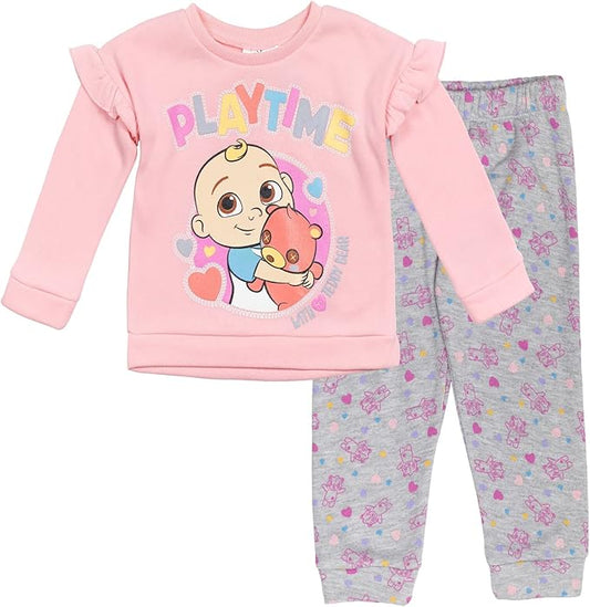 CoComelon JJ - Conjunto de sudadera y pantalones de forro polar