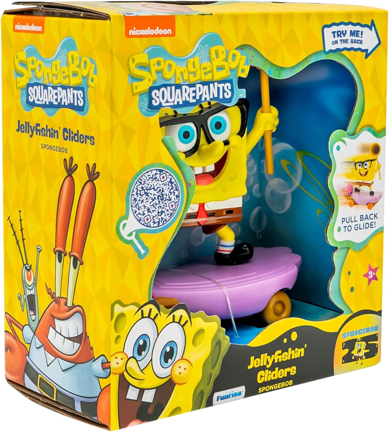 SpongeBob SquarePants Jelly Fishin' Gliders Bob Esponja, figura de acción de patinaje