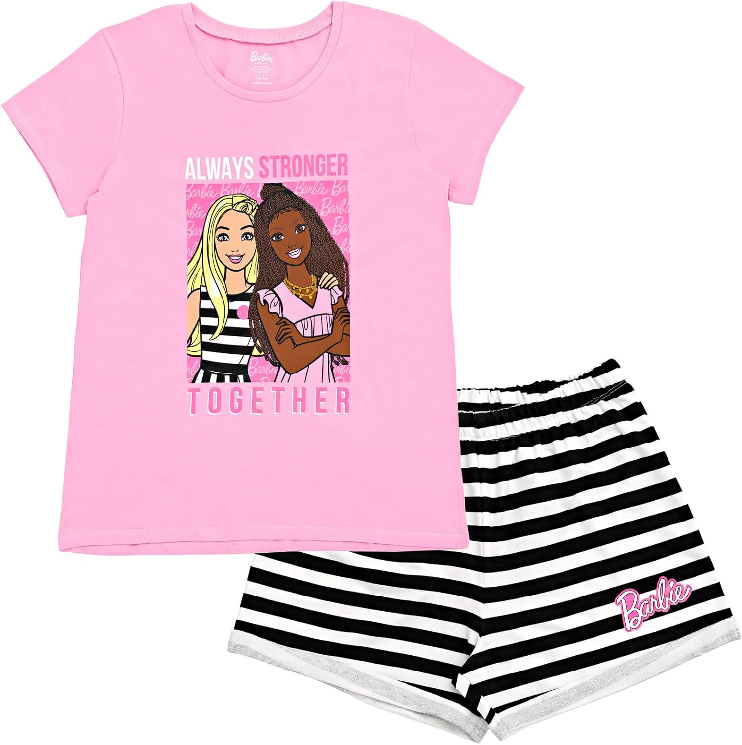 Conjunto de camiseta y pantalones cortos, Barbie