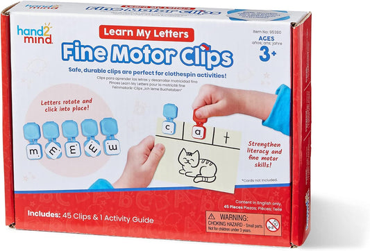 hand2mind Learn My Letters - Clips de motricidad fina