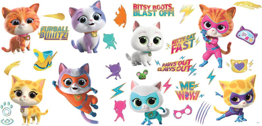 SuperKitties - Calcomanías de pared para despegar y pegar