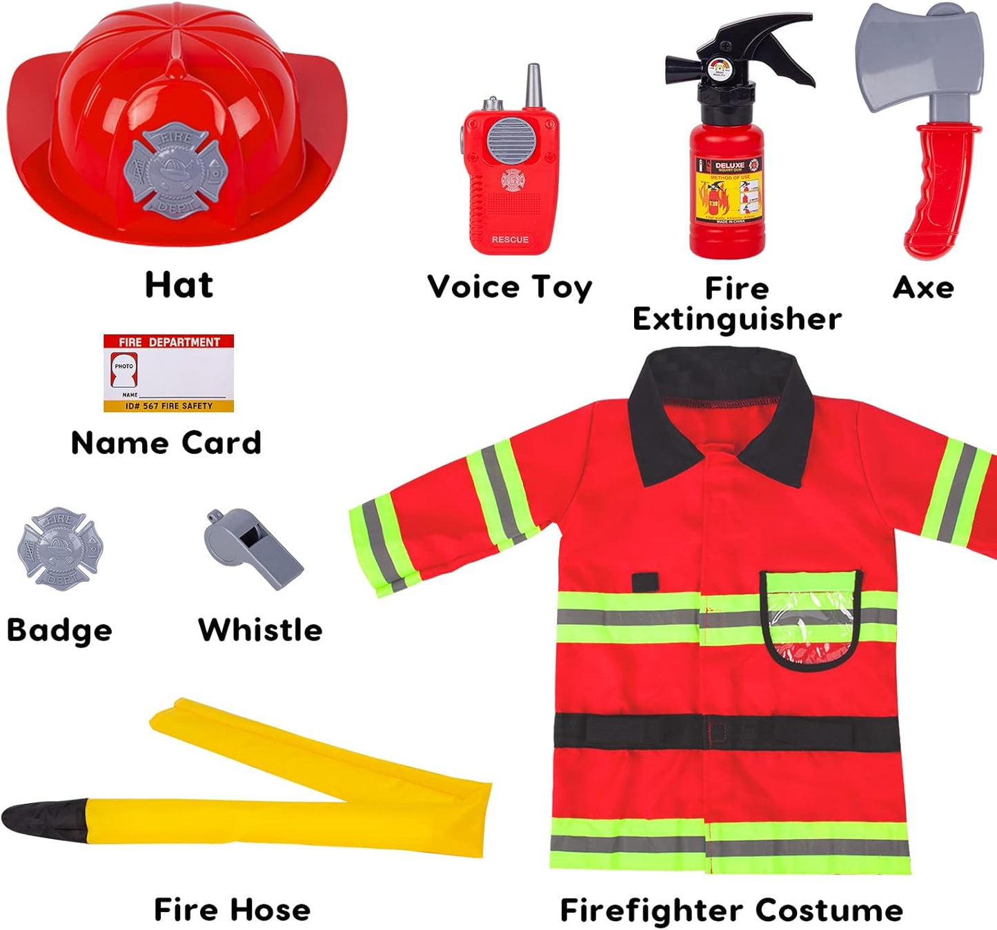 Disfraz de bombero juego de rol 3-5 Años