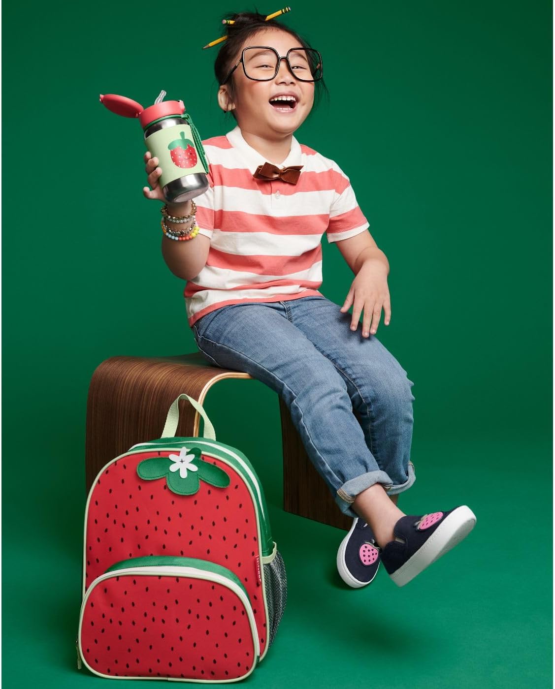 Skip Hop Sparks Mochila para niños pequeños, fresa 12"Pulgadas 