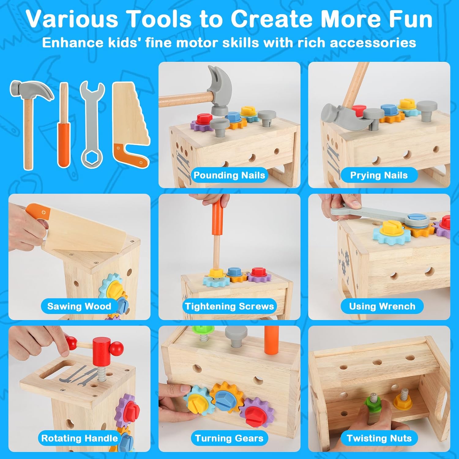 Juego de herramientas Montessori 