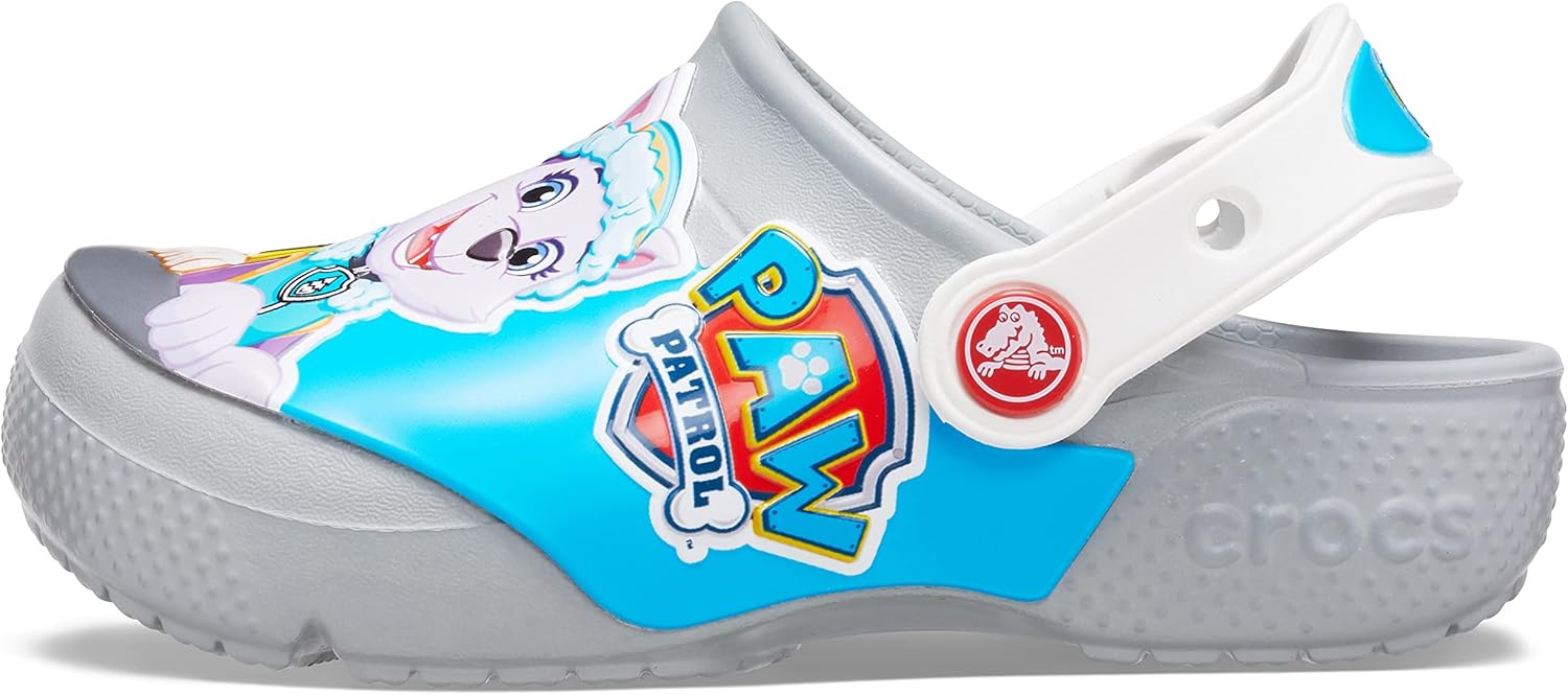 Crocs Zuecos divertidos unisex para niños con parche de Paw Patrol