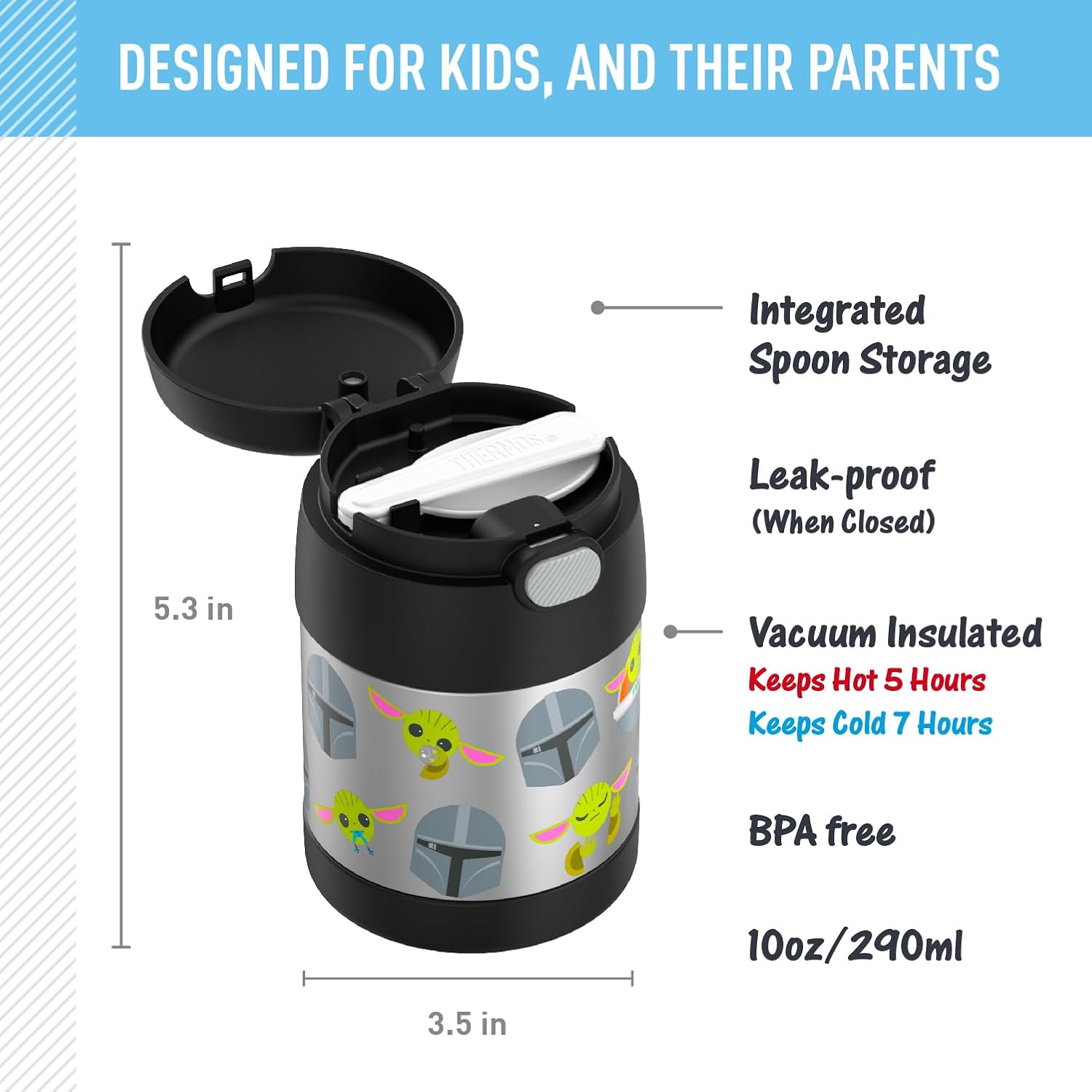 Thermos tat Kids Tarro de alimentos acero inoxidable Mandalorian