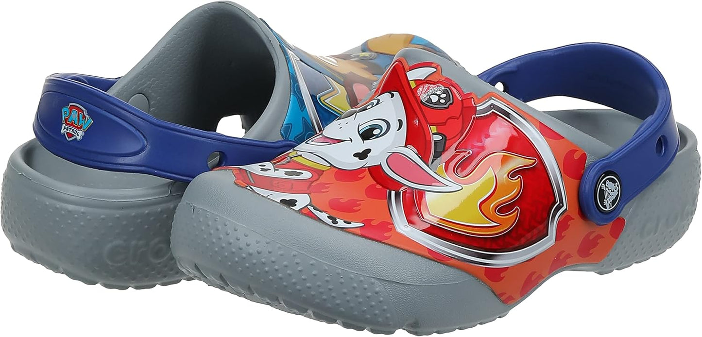 Crocs Zuecos divertidos unisex para niños con parche de Paw Patrol