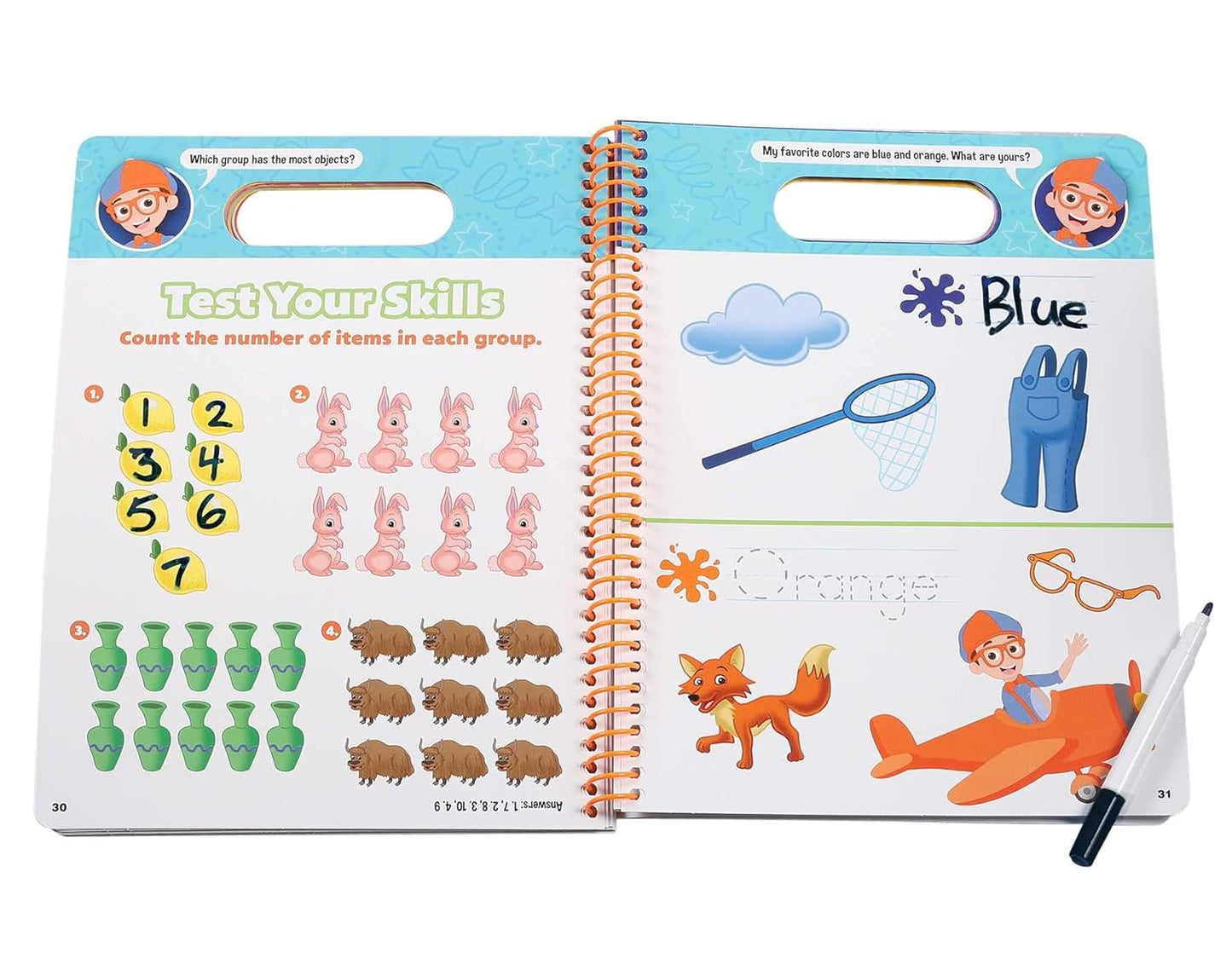 ¡Aprende conceptos básicos y practica la escritura con Blippi!