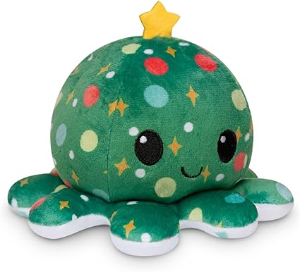 TeeTurtle - El peluche original reversible de pulpo, árboles de Navidad