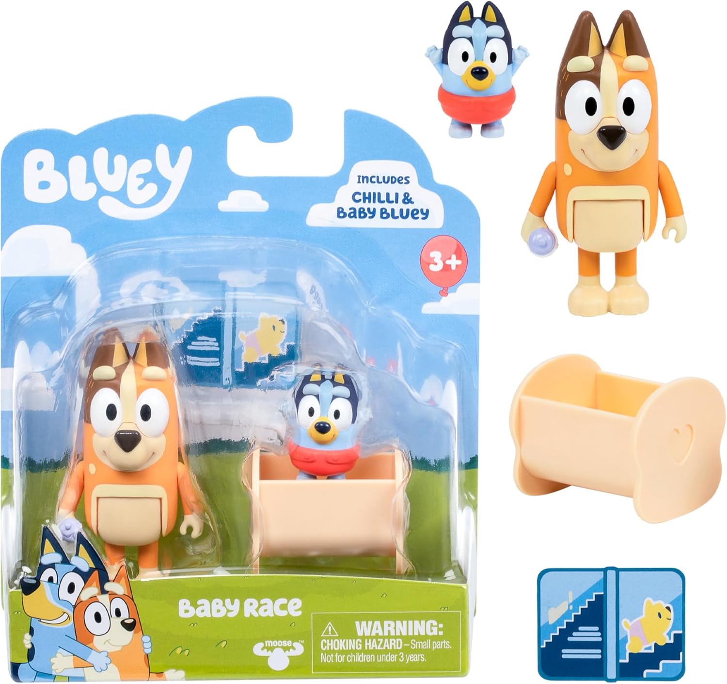 Bluey Figuras de 2 paquetes, héroes de acción